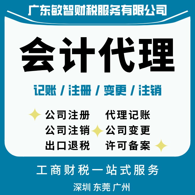 敏智財稅 東莞企業一站式工商稅務與財務管理專家